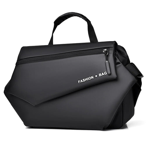 WEIXIER WD25-10 Men Shoulder Bag Large Capacity Crossbody Bag Business Casual Handbag for Office Travel - Black - 1
