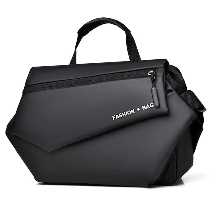 WEIXIER WD25-10 Men Shoulder Bag Large Capacity Crossbody Bag Business Casual Handbag for Office Travel - Black - 1