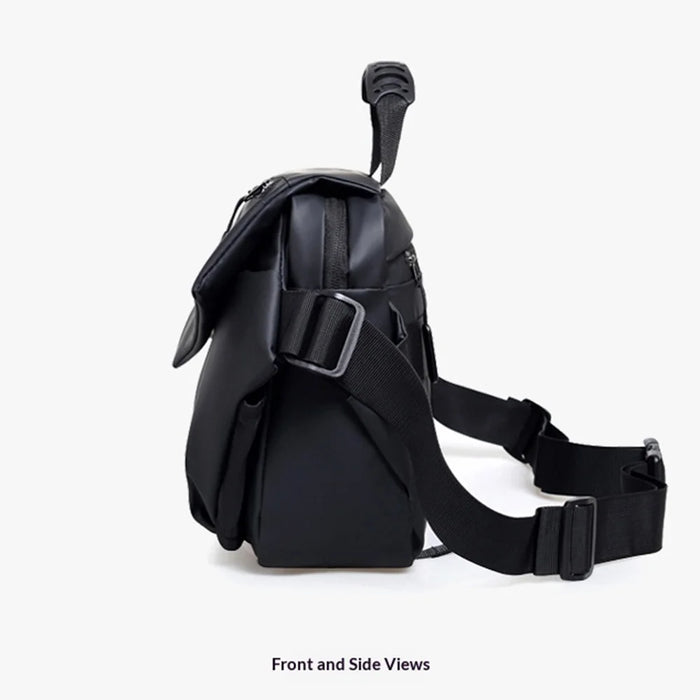 WEIXIER WD25-10 Men Shoulder Bag Large Capacity Crossbody Bag Business Casual Handbag for Office Travel - Black - 6