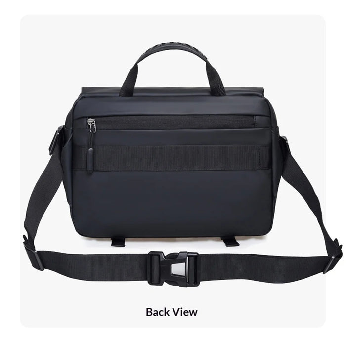 WEIXIER WD25-10 Men Shoulder Bag Large Capacity Crossbody Bag Business Casual Handbag for Office Travel - Black - 7