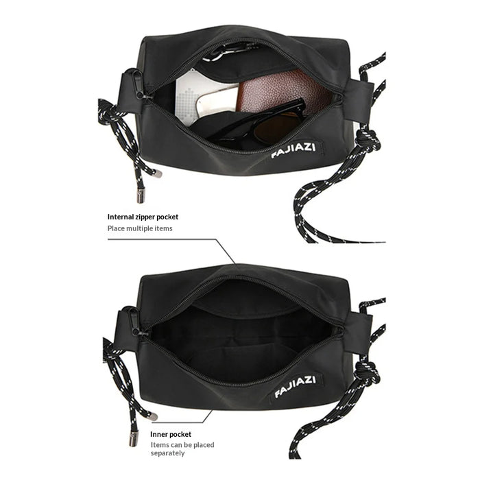 WEIXIER WD1033 Men Crossbody Bag Large Capacity Waterproof Business Shoulder Bag Lightweight for Commuting - Black - 2