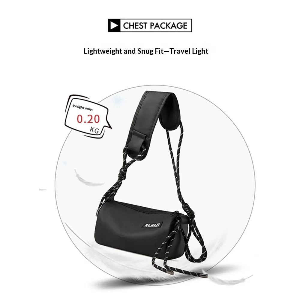 WEIXIER WD1033 Men Crossbody Bag Large Capacity Waterproof Business Shoulder Bag Lightweight for Commuting - Black - 3