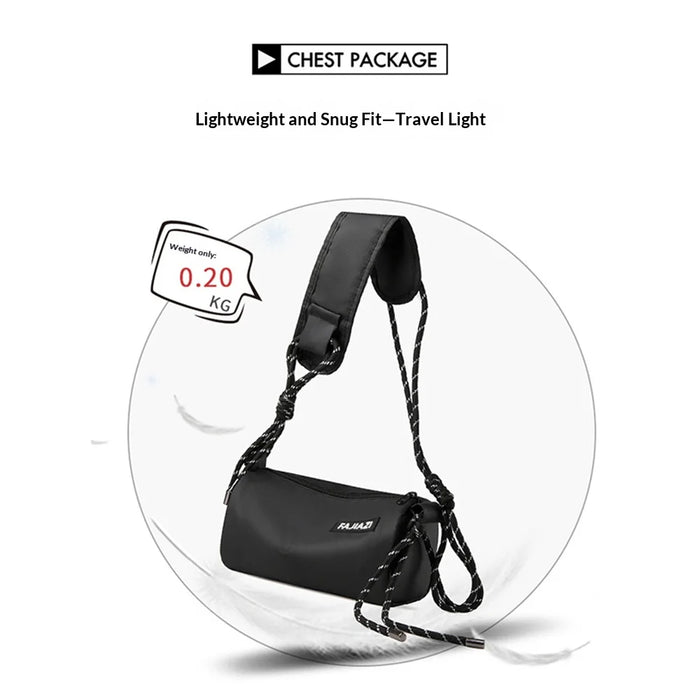 WEIXIER WD1033 Men Crossbody Bag Large Capacity Waterproof Business Shoulder Bag Lightweight for Commuting - Black - 3