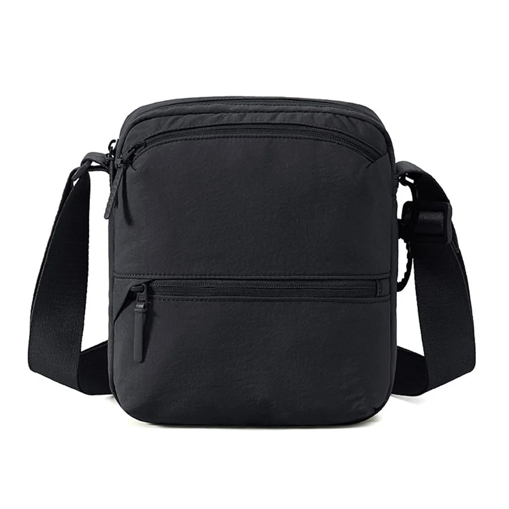 WEIXIER WD35135 Men's Crossbody Bag Waterproof Nylon Sling Bag Multi-Pocket Shoulder Bag for Travel Commute - Black - 1
