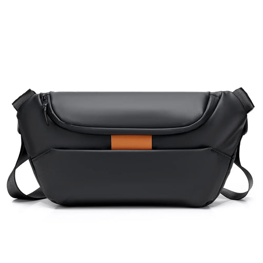 WEIXIER WD5018 Men's Crossbody Bag Waterproof Shoulder Bag Multi-Function Chest Bag for Outdoor Travel - Black - 1