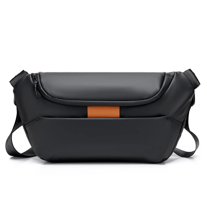 WEIXIER WD5018 Men's Crossbody Bag Waterproof Shoulder Bag Multi-Function Chest Bag for Outdoor Travel - Black - 1