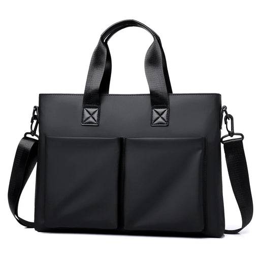 WEIXIER WD5669 Business Briefcase for Men 14 Inch Laptop Bag Water Resistant Computer Bag with Shoulder Strap - Black - 1