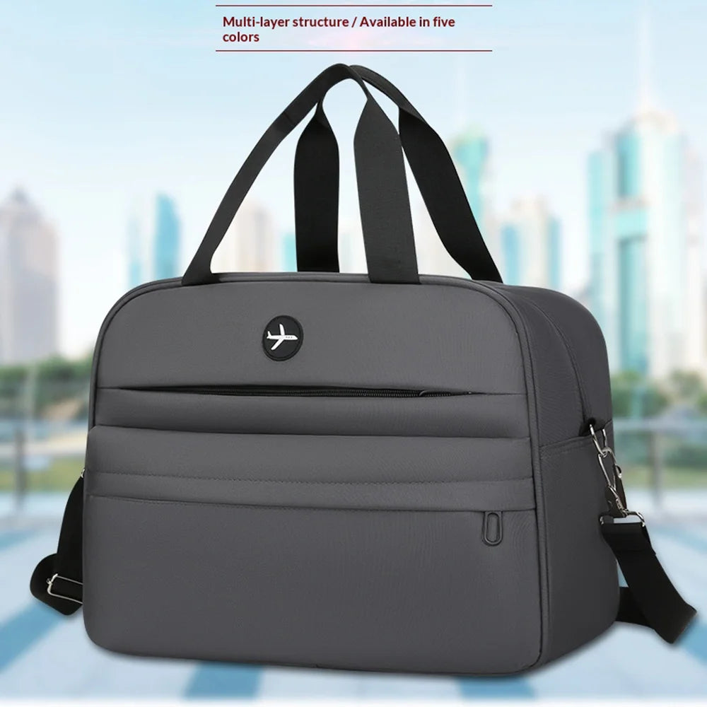 WEIXIER WD4268 Men's Business Briefcase Large Capacity Laptop Bag 15.6 Inch Computer Bag Wet Dry Separation Travel Bag - Black - 3