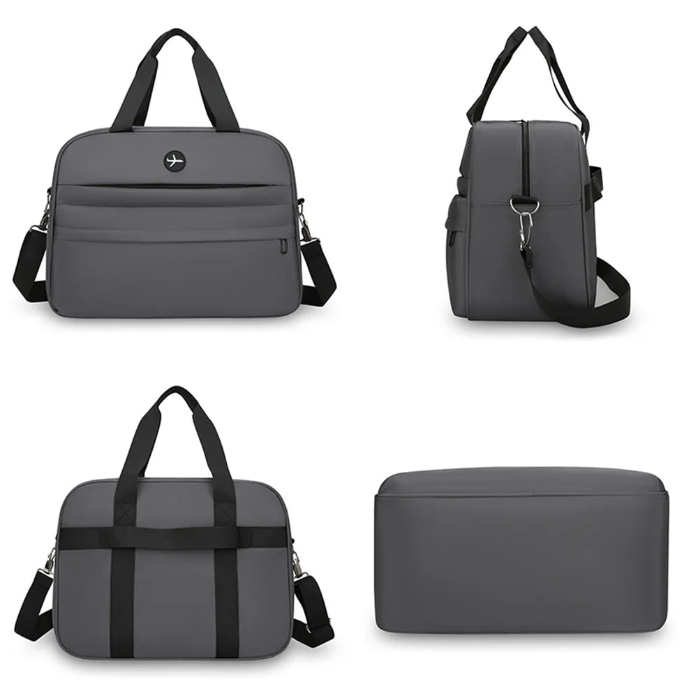 WEIXIER WD4268 Men's Business Briefcase Large Capacity Laptop Bag 15.6 Inch Computer Bag Wet Dry Separation Travel Bag - Black - 5