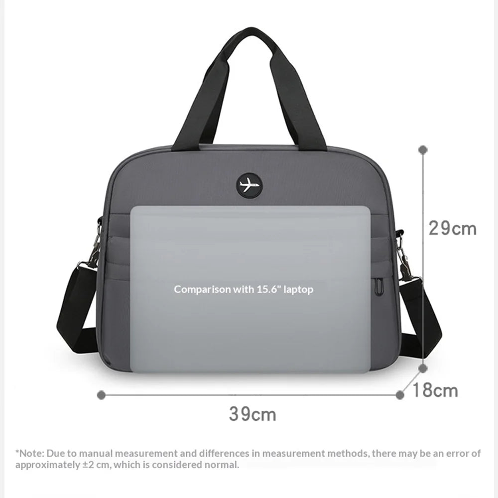 WEIXIER WD4268 Men's Business Briefcase Large Capacity Laptop Bag 15.6 Inch Computer Bag Wet Dry Separation Travel Bag - Black - 7