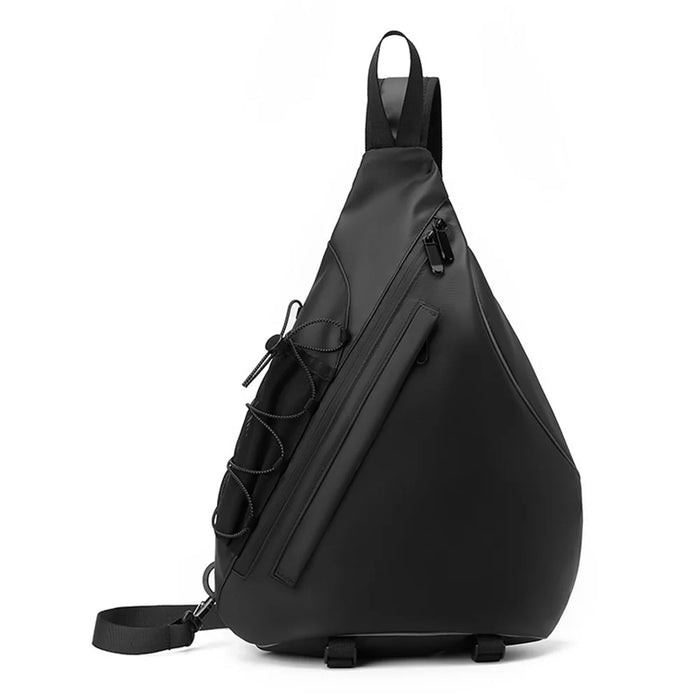 WEIXIER WD1861 Men Retro Crossbody Bag Large Capacity Waterproof Sling Bag for Outdoor Sports Travel - Black - 1