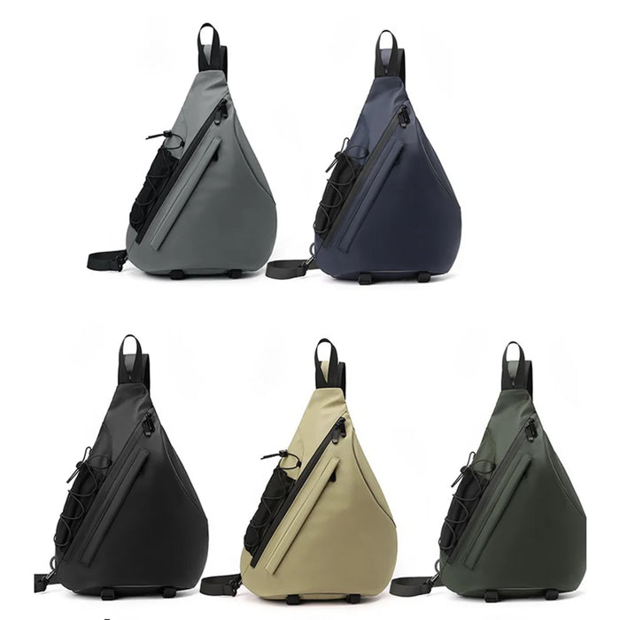 WEIXIER WD1861 Men Retro Crossbody Bag Large Capacity Waterproof Sling Bag for Outdoor Sports Travel - Black - 7