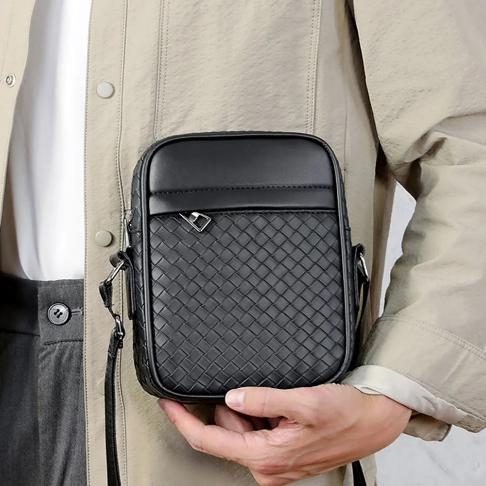 WEIXIER WD207 Men Shoulder Bag Business Crossbody Bag Water Resistant Messenger Bag for Commute Work - Black - 6