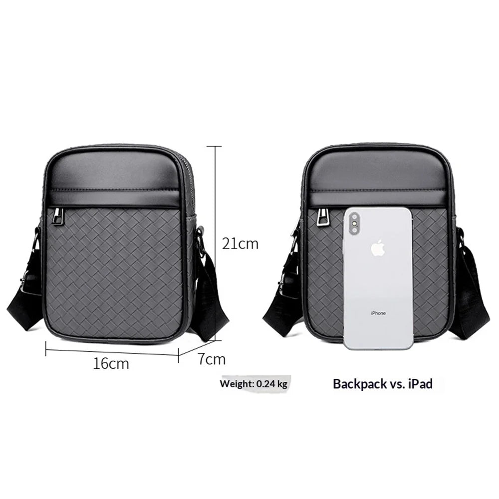 WEIXIER WD207 Men Shoulder Bag Business Crossbody Bag Water Resistant Messenger Bag for Commute Work - Black - 7