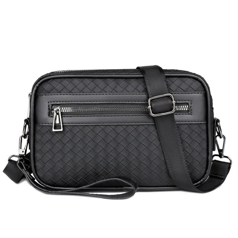 WEIXIER WD301 Men Shoulder Bag Business Casual Multi-Compartment Crossbody Bag for Office Travel - Black - 1