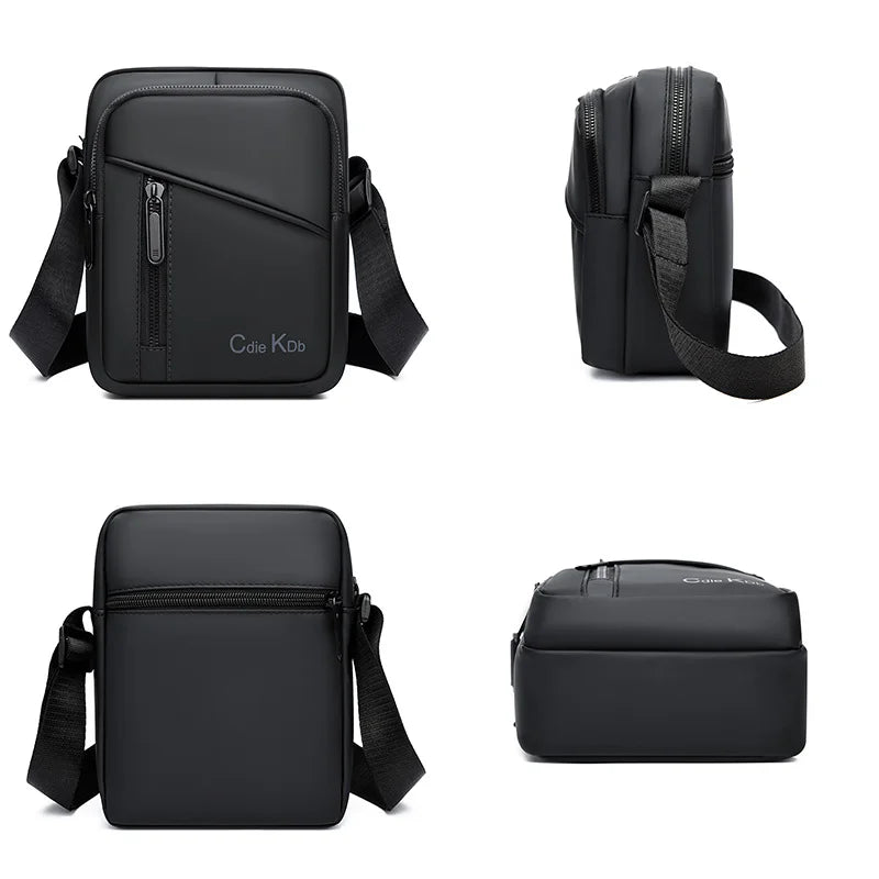 WEIXIER WD8040 Men Shoulder Crossbody Bag Waterproof Lightweight Chest Bag Multi-layer for Commuting Travel - Black - 4