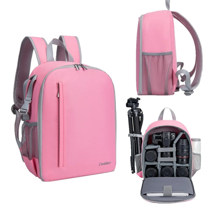 CADEN D6 Travel Backpack DSLR Camera Backpack Professional Wear-resistant Large Bag Lens Outdoor Travel Shoulder Bag for Canon/Nikon/Sony Cameras, Size: 26x13x35cm - 1