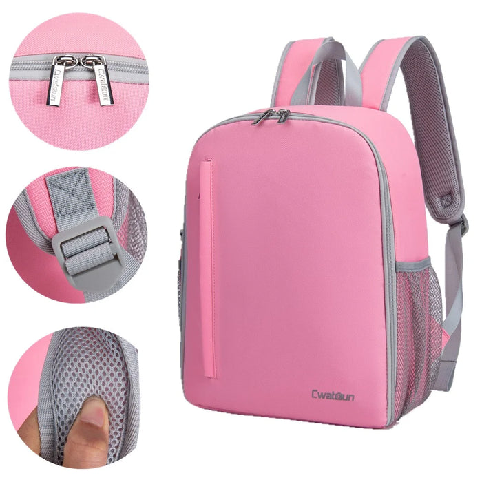 CADEN D6 Travel Backpack DSLR Camera Backpack Professional Wear-resistant Large Bag Lens Outdoor Travel Shoulder Bag for Canon/Nikon/Sony Cameras, Size: 26x13x35cm - 6
