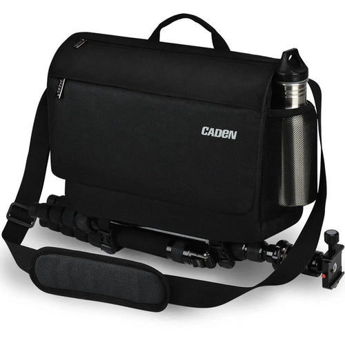 CADEN K12 Large Capacity Water-resistant DSLR Camera Messenger Shoulder Bag for Outdoor Travel - 1