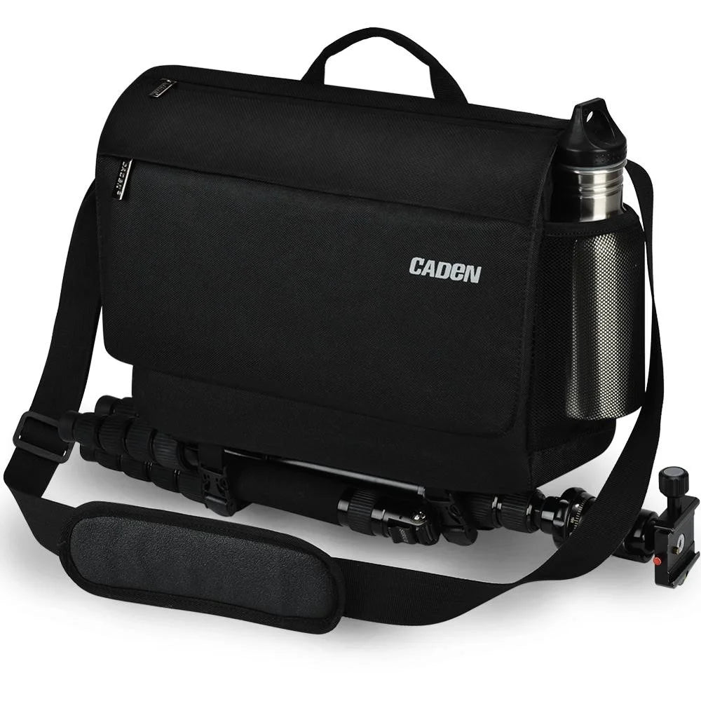 CADEN K12 Large Capacity Water-resistant DSLR Camera Messenger Shoulder Bag for Outdoor Travel - 1