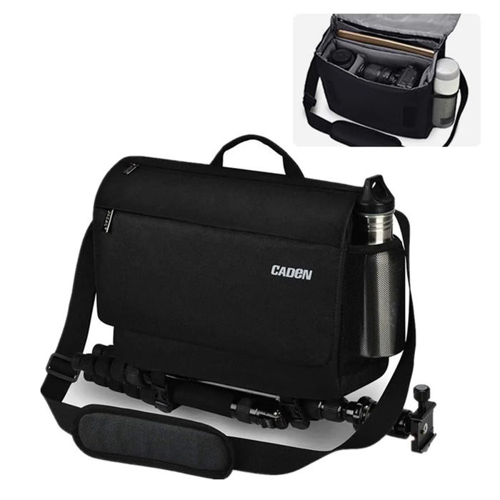 CADEN K12 Large Capacity Water-resistant DSLR Camera Messenger Shoulder Bag for Outdoor Travel - 2
