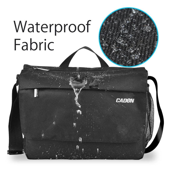 CADEN K12 Large Capacity Water-resistant DSLR Camera Messenger Shoulder Bag for Outdoor Travel - 5