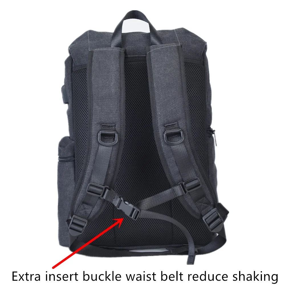 CADEN M8 for Nikon Canon Sony DSLR Camera Lens Tripod Backpack Shockproof Canvas Shoulder Bag - 3
