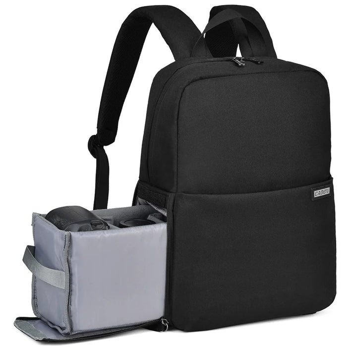 CADEN L4 Anti-Theft and Waterproof Camera Backpack SLR/DSLR Camera Backpack Leisure Travel Bag with Tripod Fastener - Size L 35x18x45cm - 1