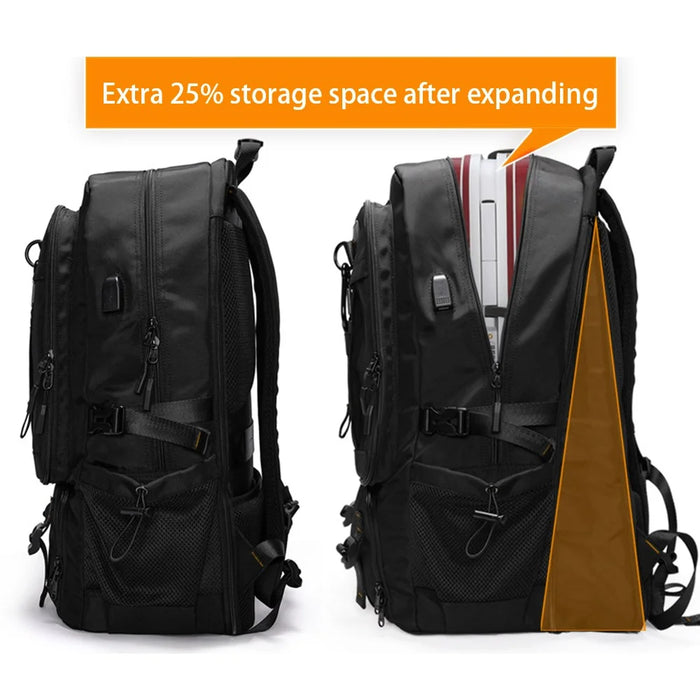 80L Backpack Super Large Multifunction Daypack Expandable Weekender Travel Bag with Shoe Storage Compartment for Men and Women - 2
