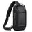 WEIXIER 9530 Men's Chest Bag Sling Bag with USB Charging Port Waterproof Crossbody Daypack Shoulder Bag Travel Storage Bag - Black - 1