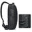 WEIXIER 9530 Men's Chest Bag Sling Bag with USB Charging Port Waterproof Crossbody Daypack Shoulder Bag Travel Storage Bag - Black - 5