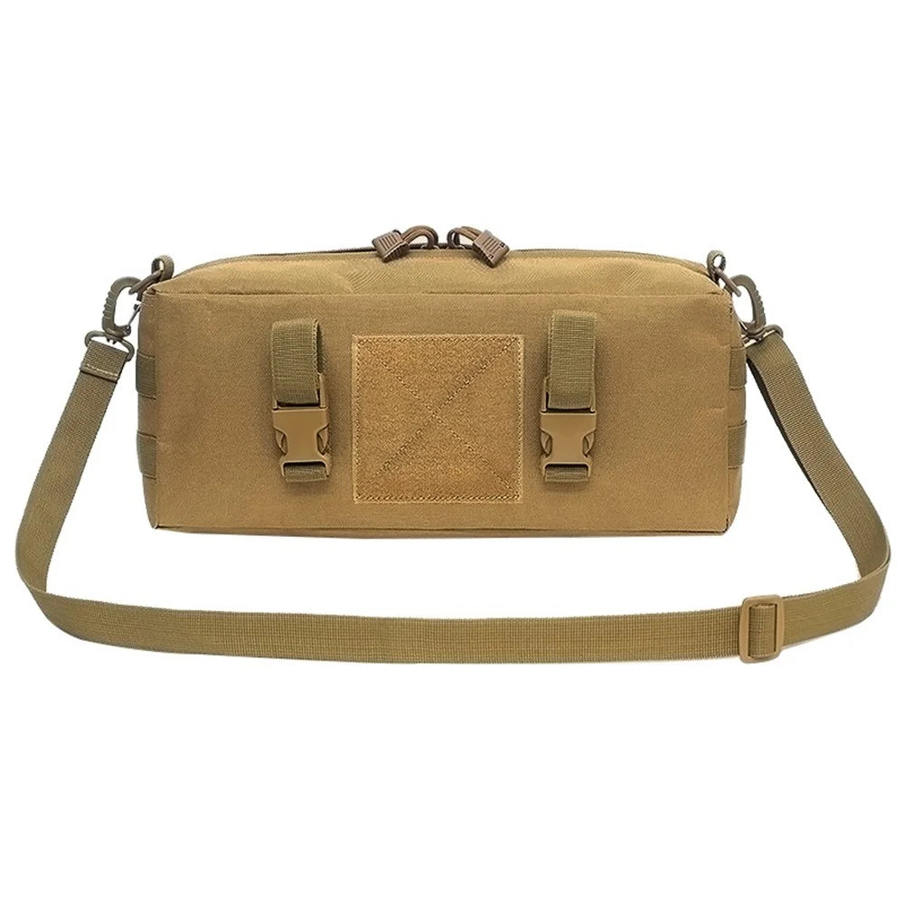 H-107 Outdoor Tactical Bag Multi-Purpose Large Capacity Shoulder Bag Storage Accessory Pack for Hiking Fishing Camping - Tan - 2
