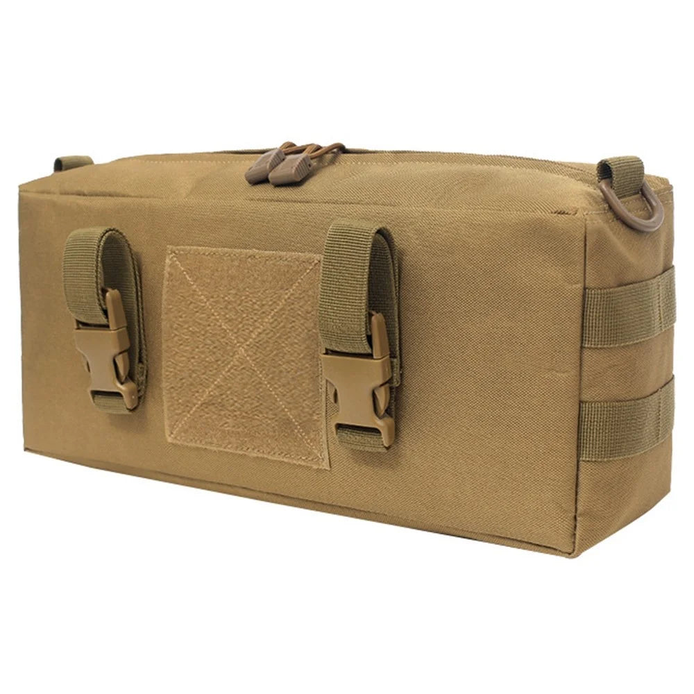 H-107 Outdoor Tactical Bag Multi-Purpose Large Capacity Shoulder Bag Storage Accessory Pack for Hiking Fishing Camping - Tan - 3