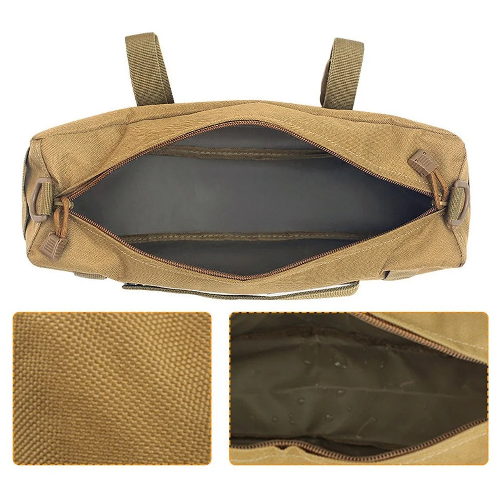 H-107 Outdoor Tactical Bag Multi-Purpose Large Capacity Shoulder Bag Storage Accessory Pack for Hiking Fishing Camping - Tan - 5