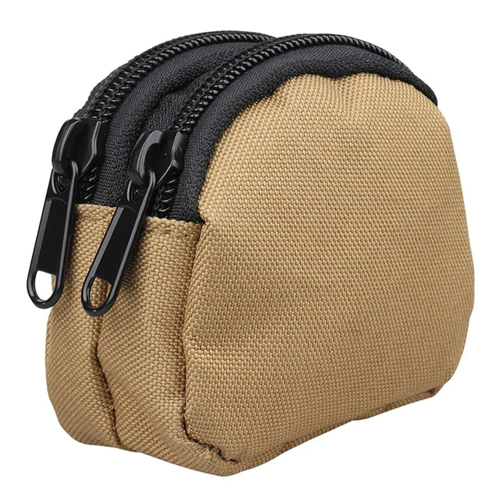 H25 Outdoor Tactical Sports Waist Bag Dual Pockets 1000D Nylon Mini Coin Keys Storage Pouch - 1
