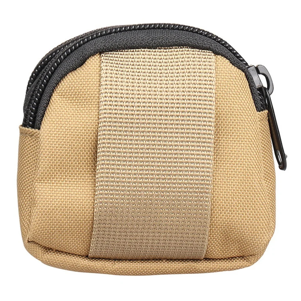 H25 Outdoor Tactical Sports Waist Bag Dual Pockets 1000D Nylon Mini Coin Keys Storage Pouch - 3