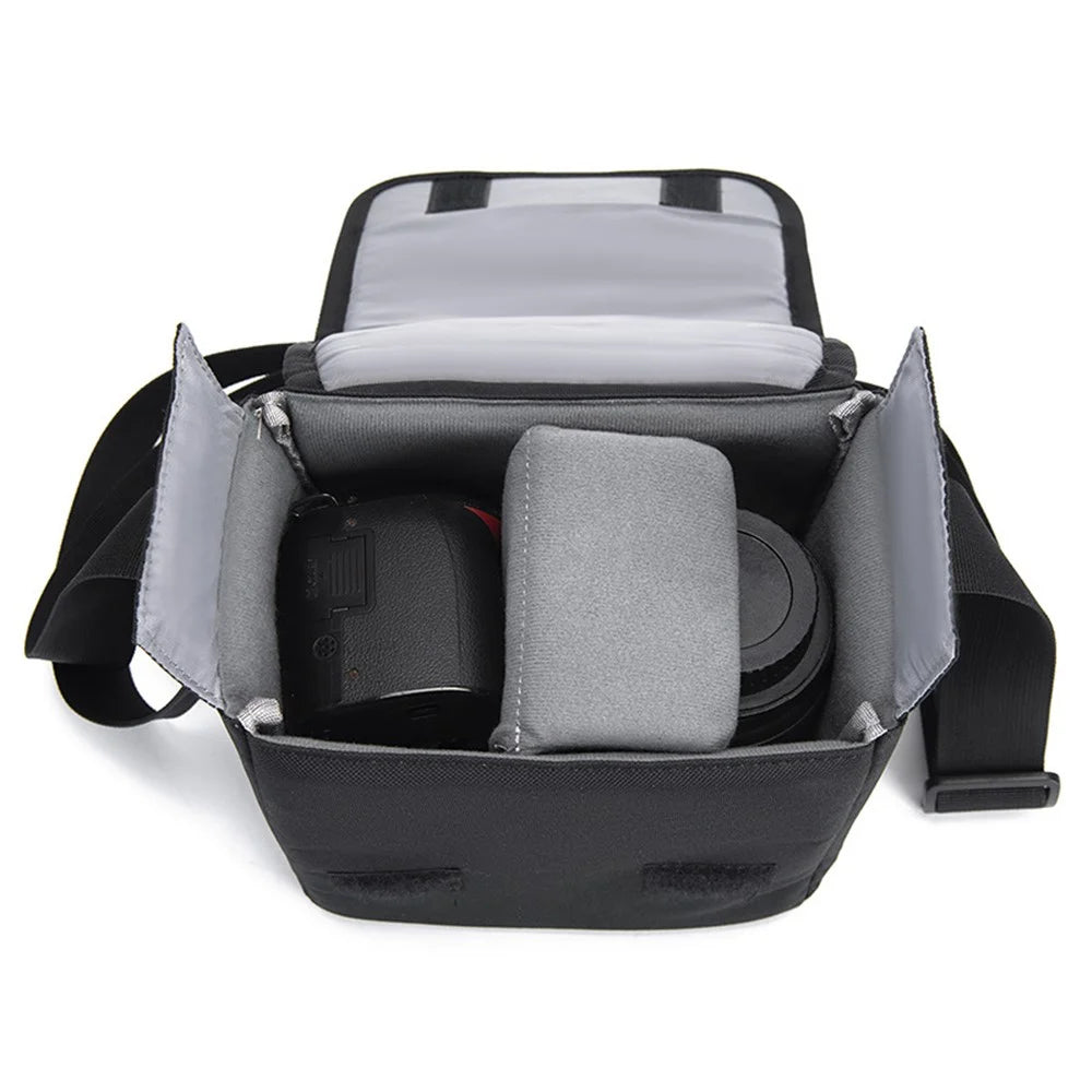 CWATCUN D52 Outdoor Photography SLR Camera Messenger Bag Water-resistant Carrying Bag - Black - 2