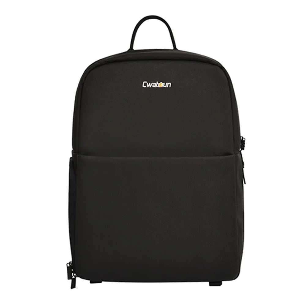 CWATCUN D75 Waterproof SLR / DSLR Camera Shoulder Bag with Small Bag 15.6inch Laptop Backpack, Size L - Black - 1