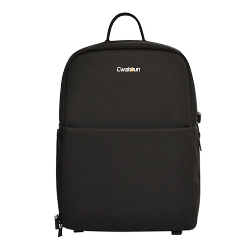 CWATCUN D75 14inch Laptop Backpack Waterproof SLR / DSLR Camera Shoulder Bag with Small Bag for Canon Nikon Sony, Size M - Black - 1