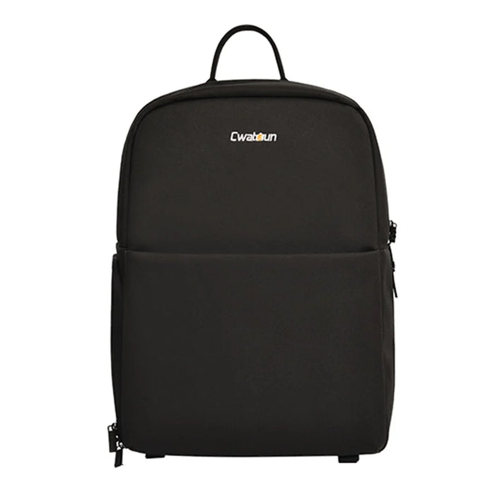 CWATCUN D75 14inch Laptop Backpack Waterproof SLR / DSLR Camera Shoulder Bag with Small Bag for Canon Nikon Sony, Size M - Black - 1