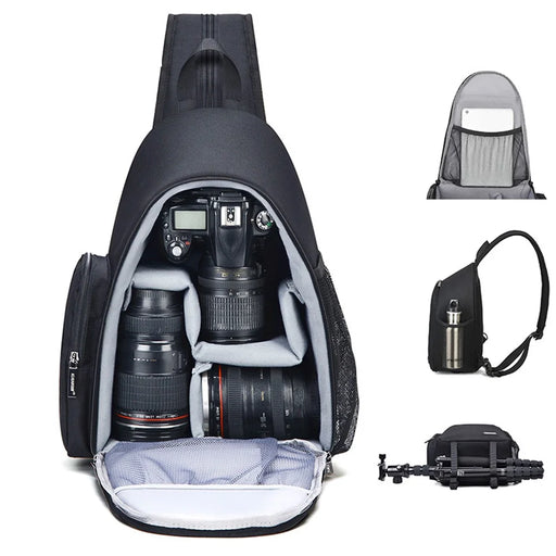 CWATCUN D17 Waterproof Camera Bag Sling Camera Case Shoulder Bag for Canon Nikon Sony - 2