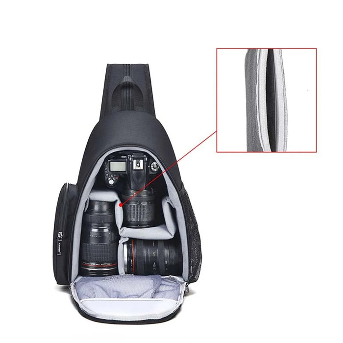 CWATCUN D17 Waterproof Camera Bag Sling Camera Case Shoulder Bag for Canon Nikon Sony - 5