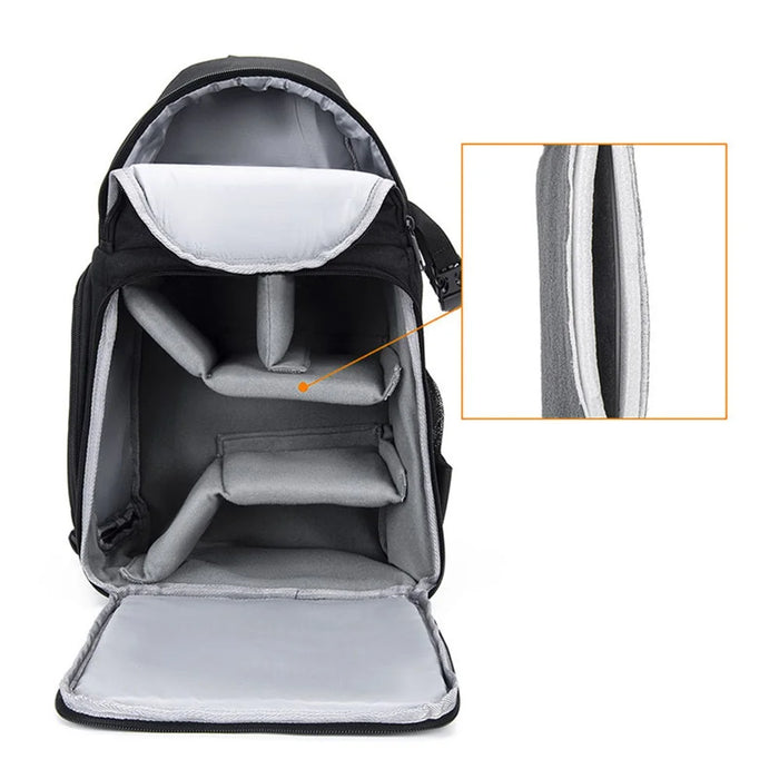 CWATCUN D15 Waterproof Shockproof Liner Crossbody Bag for Camera Lens, with Tripod Fixing Straps - 3