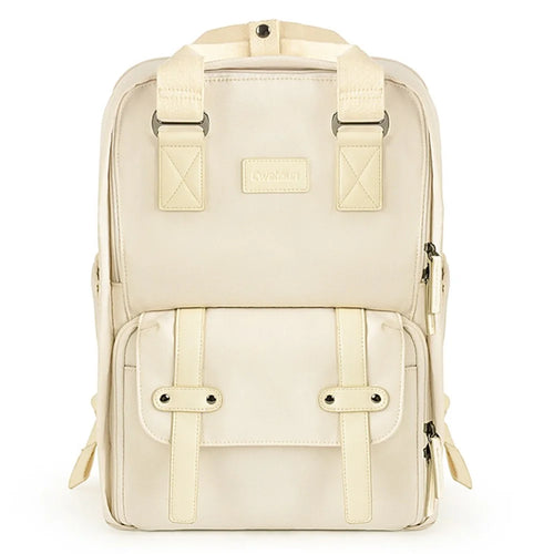 CWATCUN SLR Camera Shoulder Bag 15.6-inch Laptop Backpack with Tote Liner Bag - Beige - 1