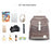 CANVASARTISAN T29-3 Ethnic Style Canvas Backpack School Bag Travel Daypack Shoulders Bag - Light Grey - 4
