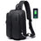 BANGE BG-7079 USB Charging Crossbody Bag with Anti-theft Pocket Oxford Cloth Chest Pack - Black - 2