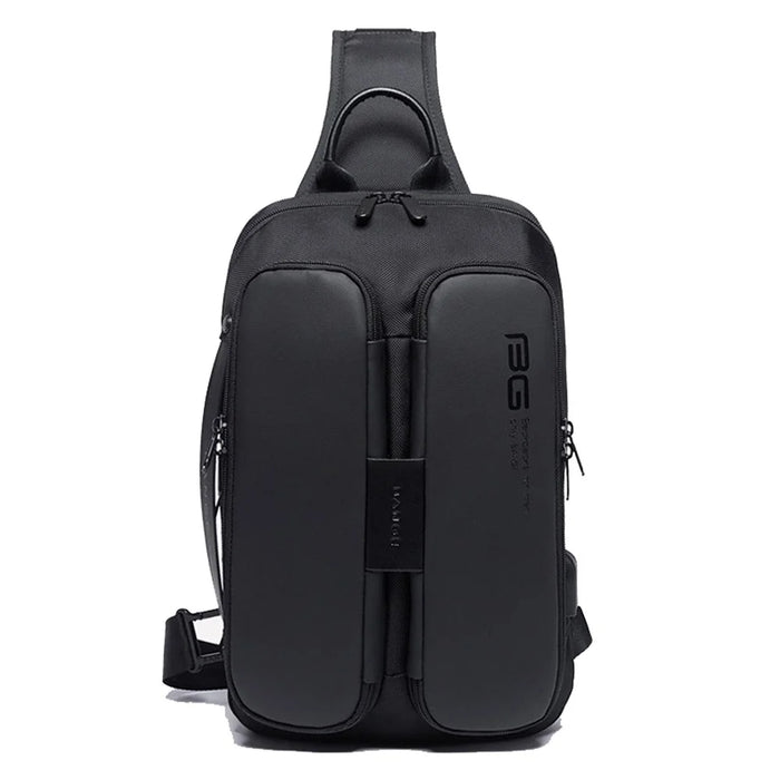 BANGE BG-7079 USB Charging Crossbody Bag with Anti-theft Pocket Oxford Cloth Chest Pack - Black - 3