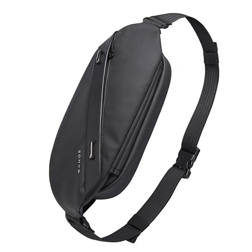 BANGE BG-7295 Men Chest Bag Waterproof Crossbody Shoulder Bag with Eyeglasses Hook and Anti-theft Pocket - Black - 1