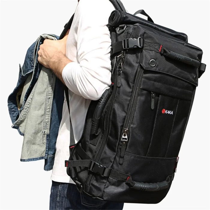 KAKA KA-2050 40L Backpack Waterproof Shoulder Bag with Chest Buckle for Camping Hiking Traveling - Black - 7