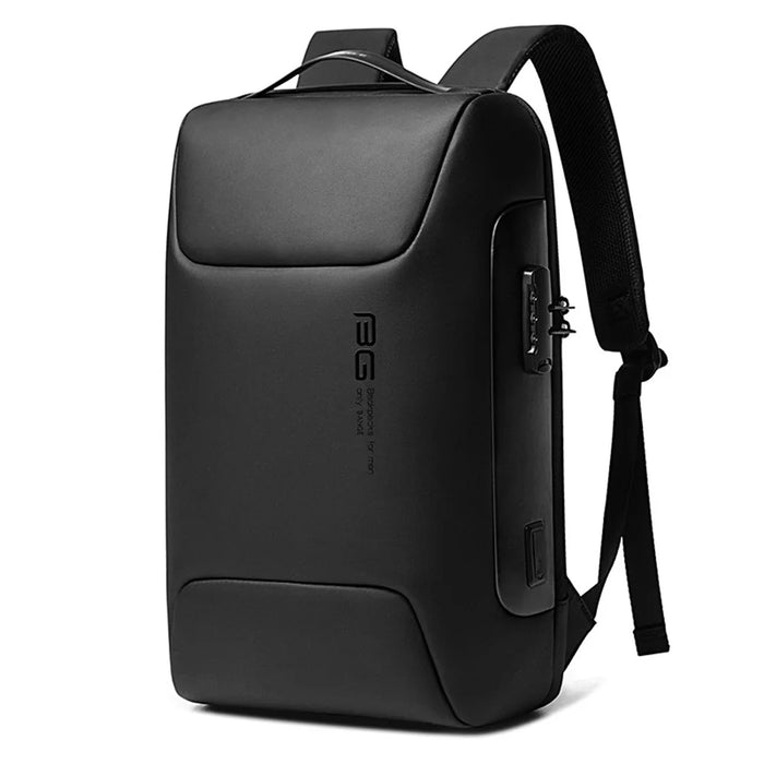 BANGE BG-7216 Men Business Travel Oxford Cloth Backpack Anti-theft Laptop Clothes Storage Shoulders Bag with Charging Port - Black - 1